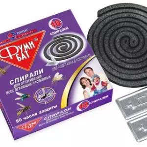 Спирали  ФУМИБАТ от комаров  10шт чёрные
