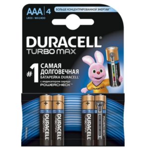 Эл-т питания DURACELL LR03 BP4 TURBO