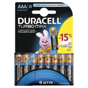 Эл-т питания DURACELL LR03 BP8 TURBO