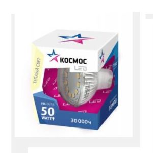 Лампа КОСМОС LED 5W JCDR C30CL GU5.3