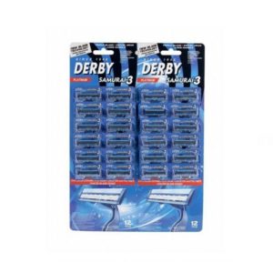 Одноразовые станки DERBY с 3лез.Самурай 12шт