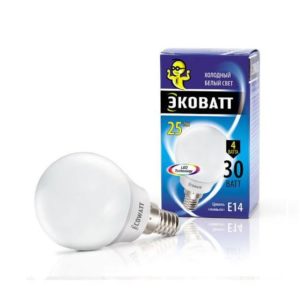 Свет.ECOWATT A50 230B 4W/30/4000 E14