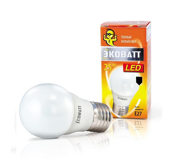 Свет.ECOWATT P45 230B 4.7W/40/2700 E27