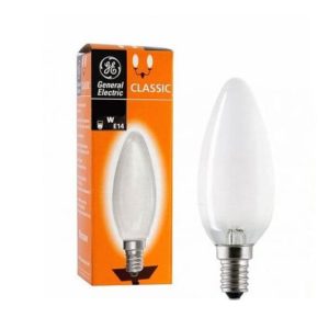 Лампа GE OT 40W E14 свеча матовая