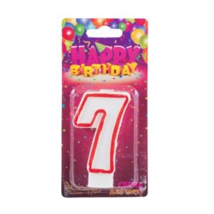 Свеча для торта цифра "7" 12шт