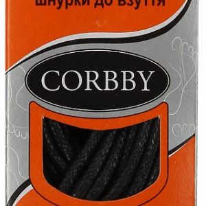 Corbby шнурки круглые толстые с пропиткой 90см черные