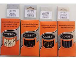 Corbby шнурки круглые толстые с пропиткой 150см черные
