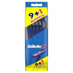 Gillette2 станок одноразовый 9+1 10шт син упаковка