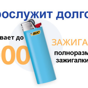 Зажигалка для сигарет BIC Англия механическая уп 50шт