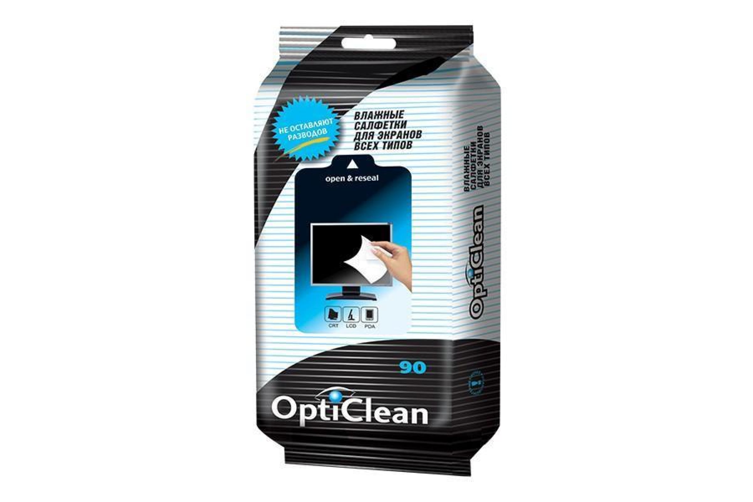 OptiClean 90шт влажные салфетки для экранов 48038