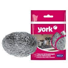 Губка сталь спираль МЕГА YORK 40гр