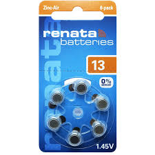 Батарейка для слуховых аппаратов RENATA ZA13 PR48 BL6